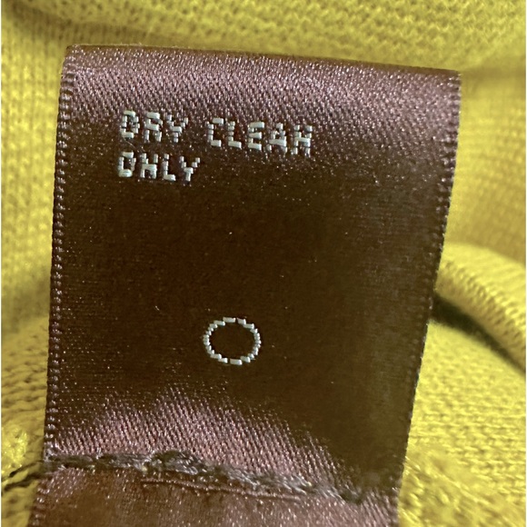 525 America Mustard Yellow Knit 2 Button Blazer Jacket with Pockets Womens Large - Picture 13 of 15